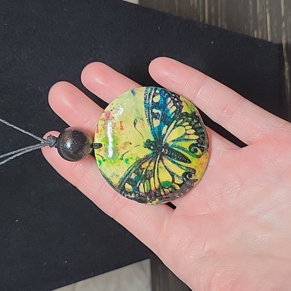 Slide Knot Butterfly Pendant Necklace - Picture 2 of 4